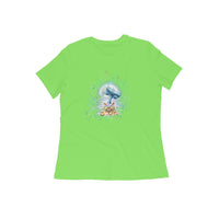 Stepevoli Clothing - Round Neck T-Shirt (Women) - Little Meowmaid Cat (16 Colours)