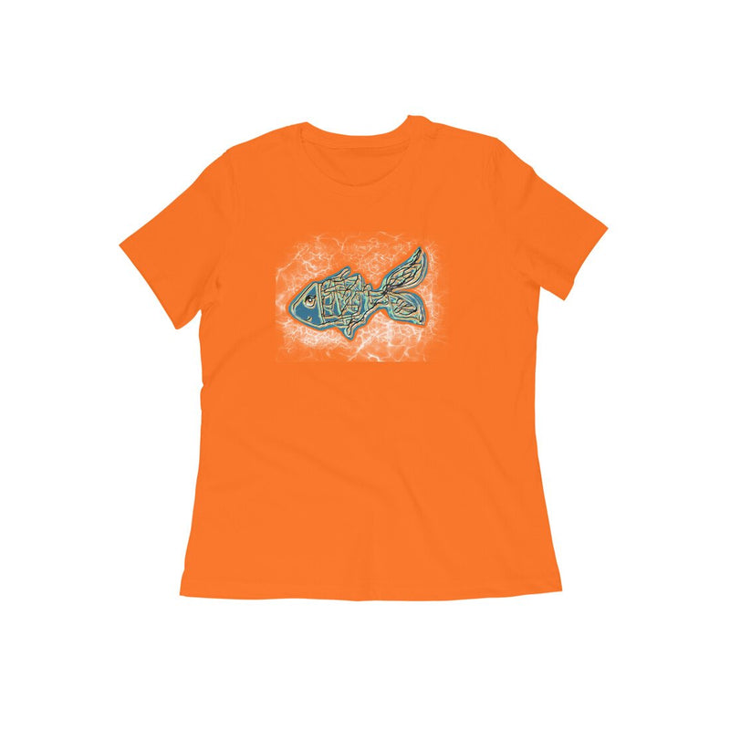 Stepevoli Clothing - Round Neck T-Shirt (Women) - Little Tamasaba Goldfish (16 Colours)