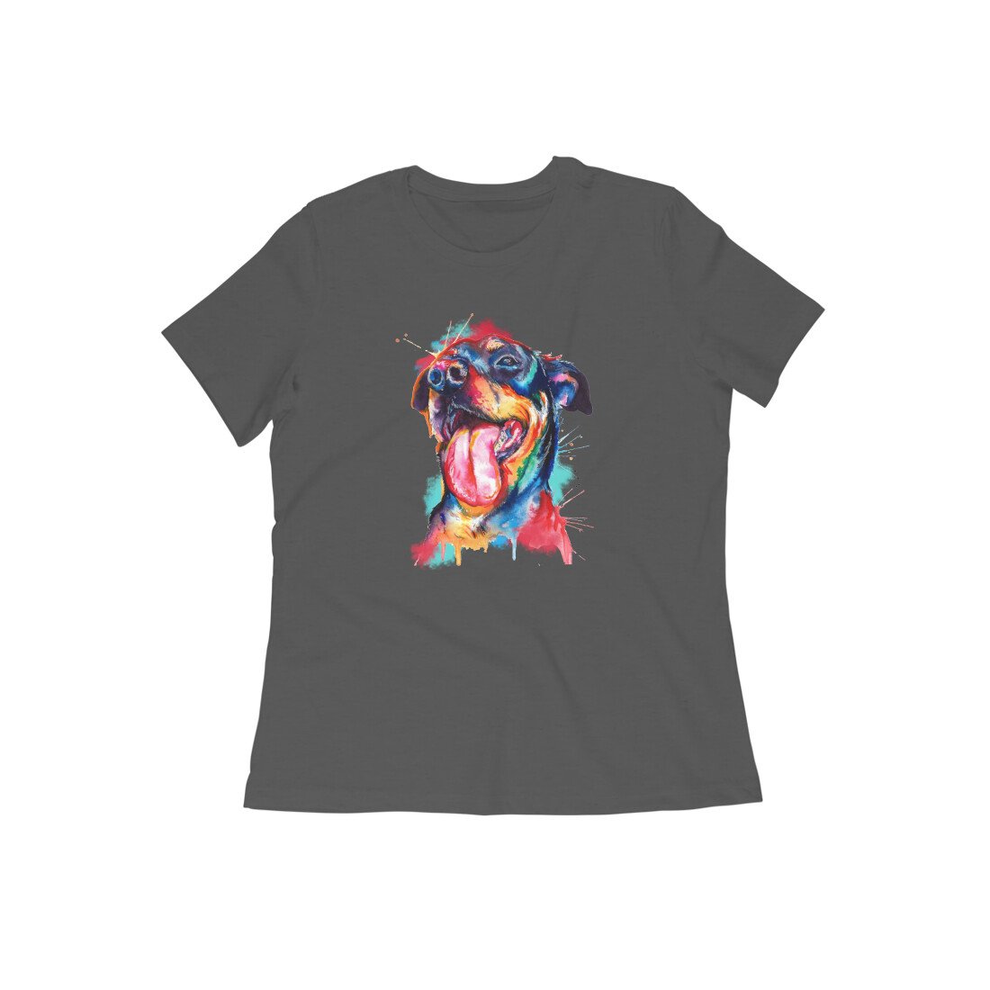 Stepevoli Clothing - Round Neck T-Shirt (Women) - Pawfectly Bright Hound (16 Colours)