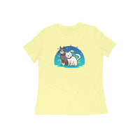 Stepevoli Clothing - Round Neck T-Shirt (Women) - Pawsitively Adorable Cats (16 Colours)
