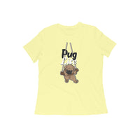Stepevoli Clothing - Round Neck T-Shirt (Women) - Pug Life (10 Colours)