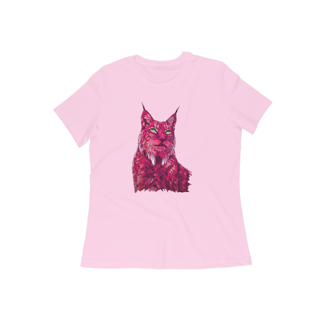Stepevoli Clothing - Round Neck T-Shirt (Women) - Roar Of The Fuchsia Lion (15 Colours)