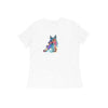 Stepevoli Clothing - Round Neck T-Shirt (Women) - Russian Blue Sparkle Cat (16 Colours)