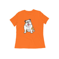 Stepevoli Clothing - Round Neck T-Shirt (Women) - Wringkly Sprinkly Bulldog (16 Colours)