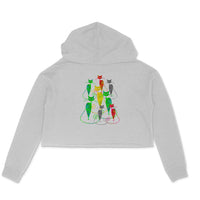 Stepevoli Clothing - Crop Hoodie (Women) - Sassy Kitties (6 Colours)