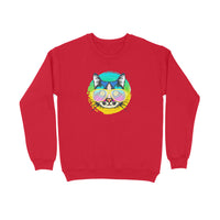 Stepevoli Clothing - Sweatshirt (Unisex) - Cat With Glasses (11 Colours)