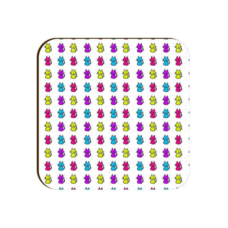 Stepevoli Coasters - Cats In Colour Square Coaster