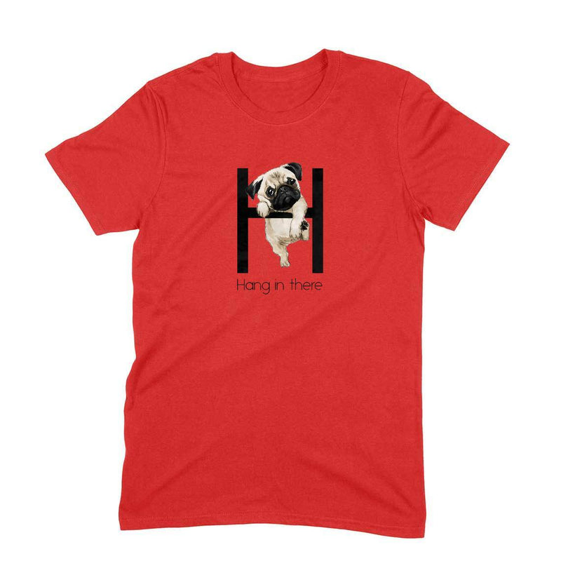 Stepevoli Clothing - Round Neck T-Shirt (Men) - Hang In There Pug (6 Colours)