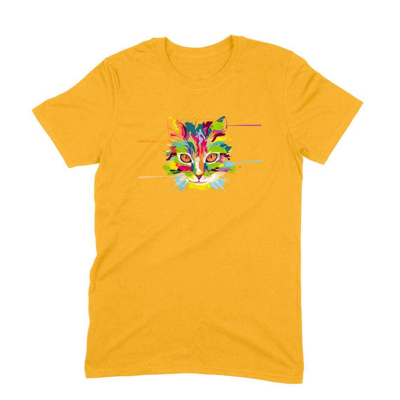 Stepevoli Clothing - Round Neck T-Shirt (Men) - Laser Sharp Cat (11 Colours)