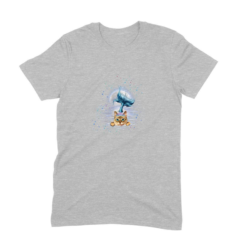 Stepevoli Clothing - Round Neck T-Shirt (Men) - Little Meowmaid Cat (11 Colours)