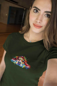 Stepevoli Clothing - Round Neck T-Shirt (Women) - Droopy Dog Eyes (16 Colours)