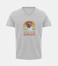 V Neck T-Shirt (Men) - The Cat Whisperer (2 Colours)